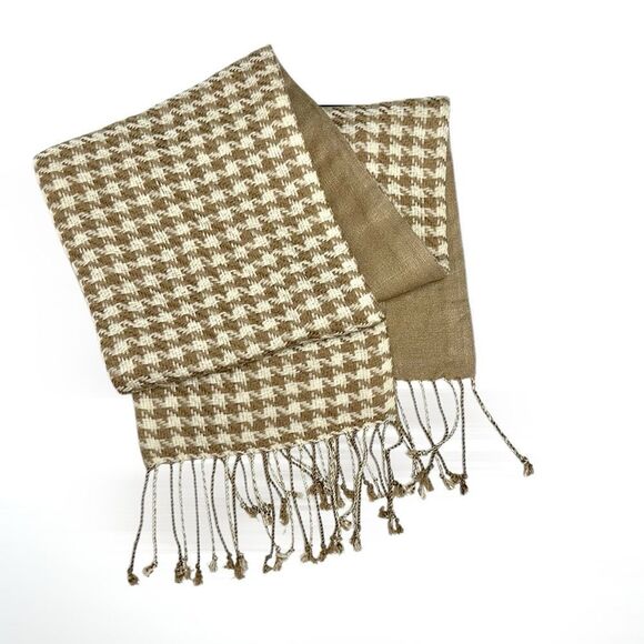 NWT Generation. YES for Bloomingdale’s Mens Lined Scarf Wool Cashmere Silk - Picture 1 of 7